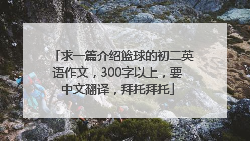 求一篇介绍篮球的初二英语作文，300字以上，要中文翻译，拜托拜托