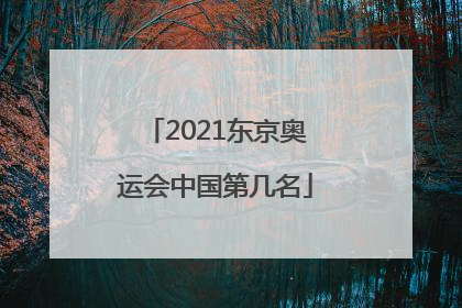 2021东京奥运会中国第几名