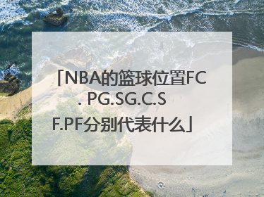 NBA的篮球位置FC. PG.SG.C.SF.PF分别代表什么